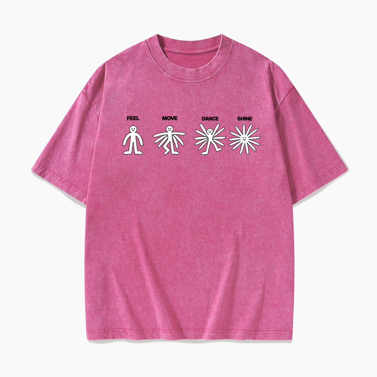 Feel Move Dance Shine Washed Tees