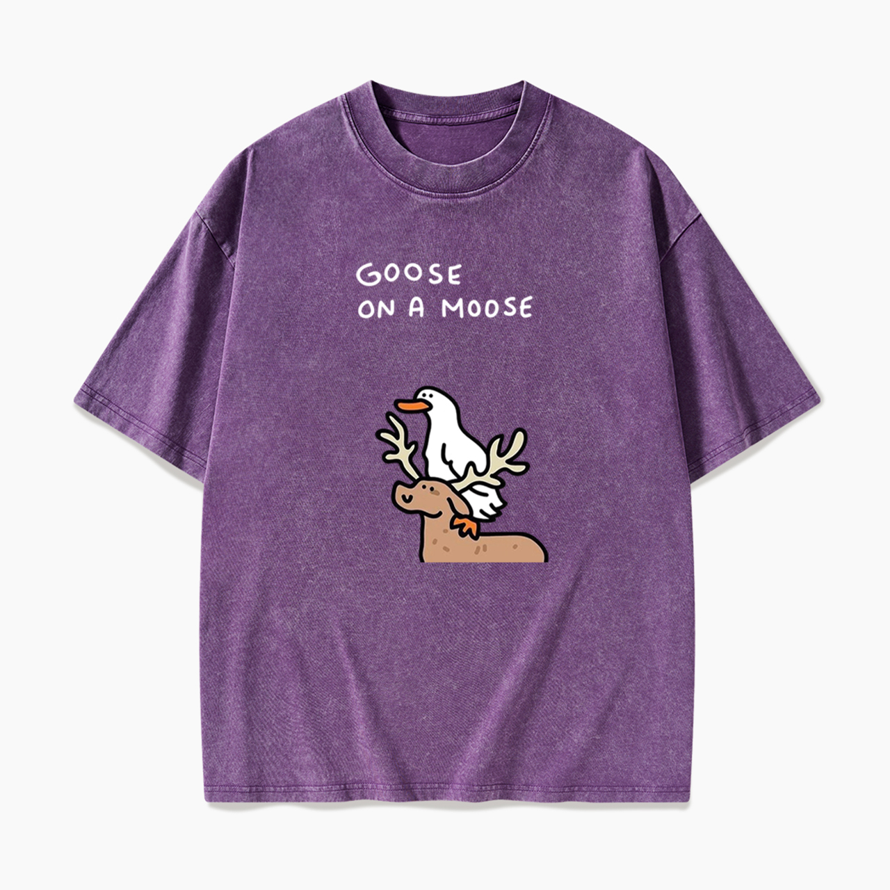 Goose On A Moose Washed Tees