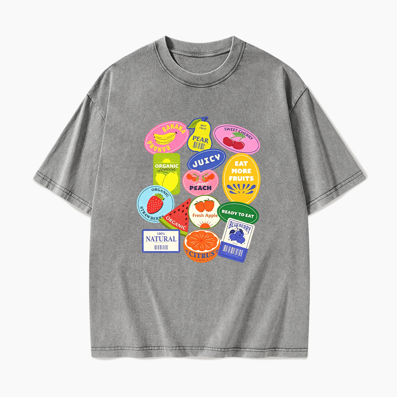 Fruit Stickers Washed Tees