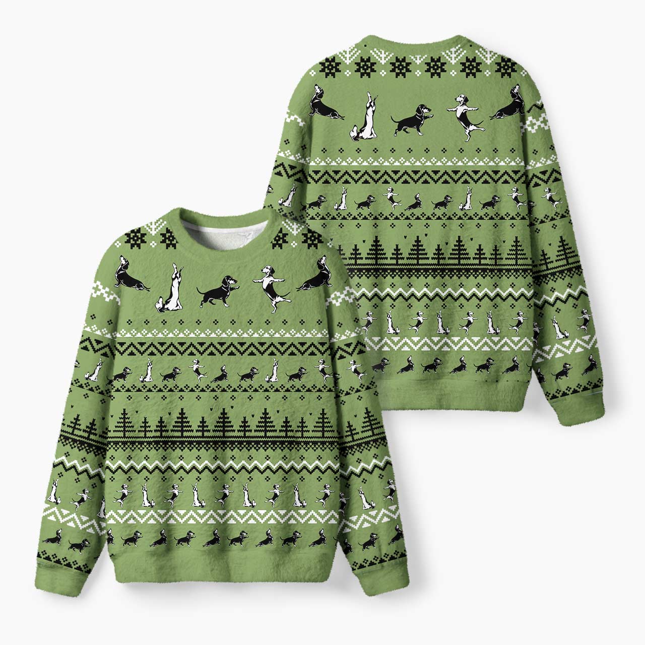Yoga Dachshunds Mohair Sweatshirts