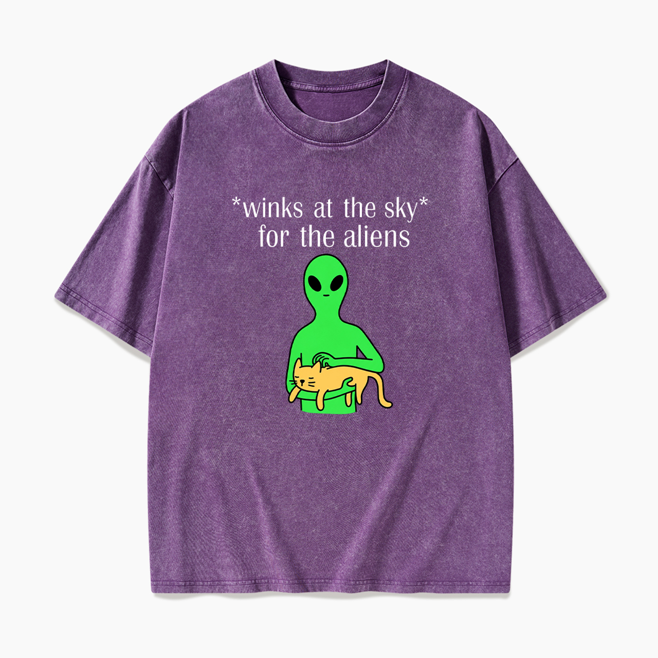Winks At The Sky For The Aliens Washed Tees