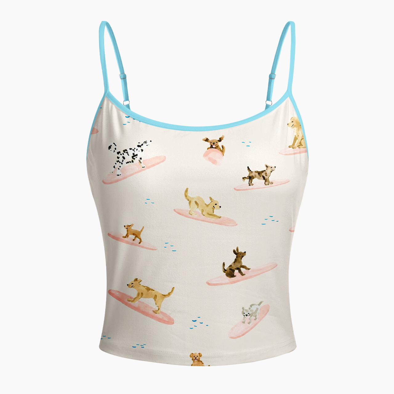 Surfing Puppy Spaghetti Strap Top