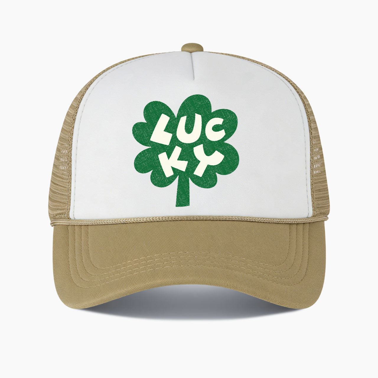 Lucky Clover Colorblock Trucker Hat