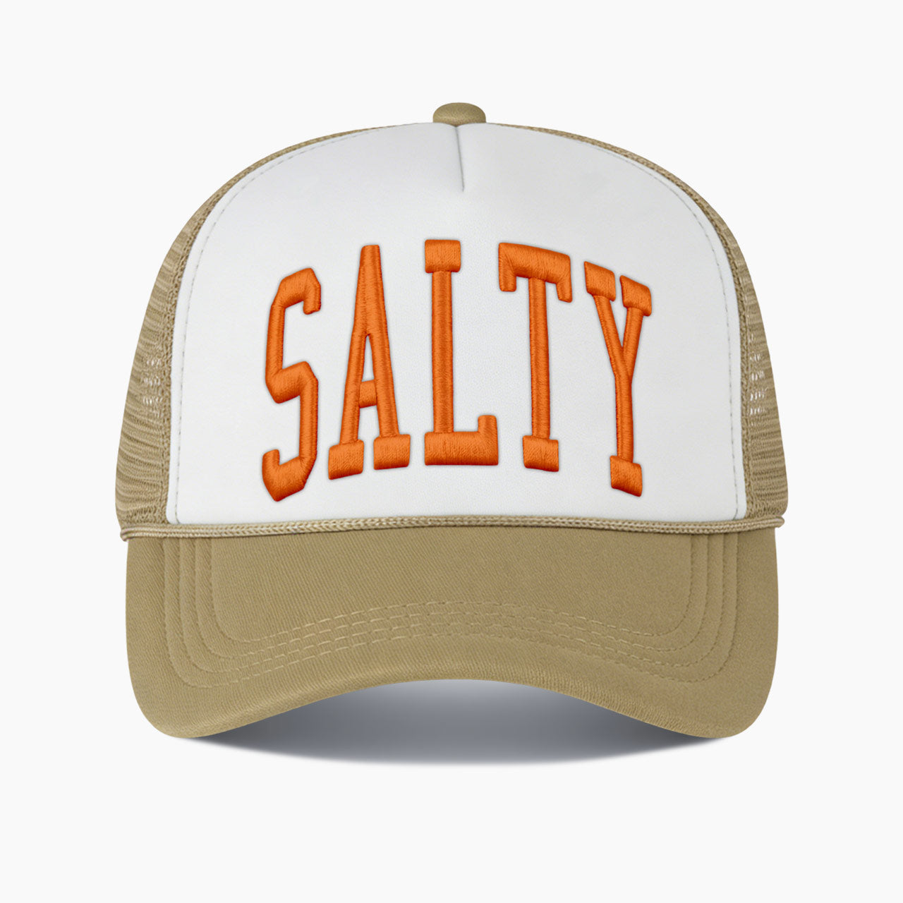 Embroidered Salty Colorblock Trucker Hat