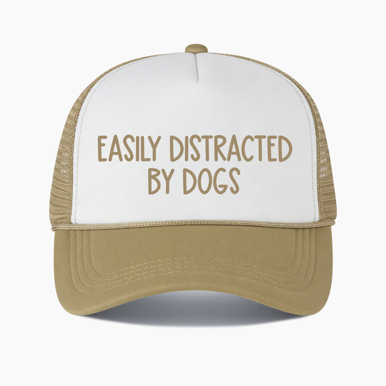 Easily Distracted by Dogs Colorblock Trucker Hat