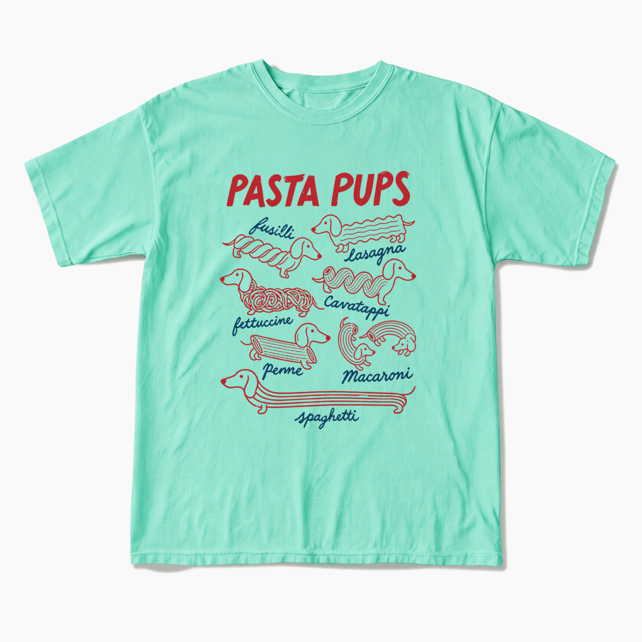 Pasta Pups Funny Dachshund Spaghetti T Shirts