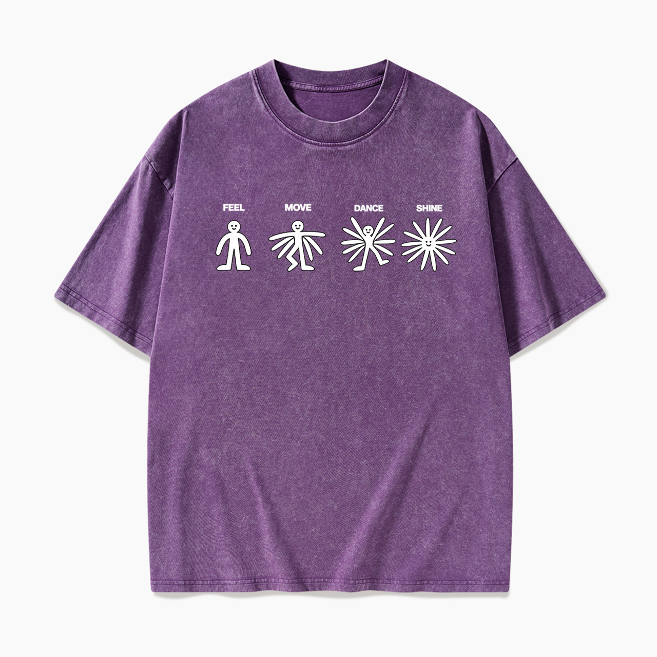 Feel Move Dance Shine Washed Tees