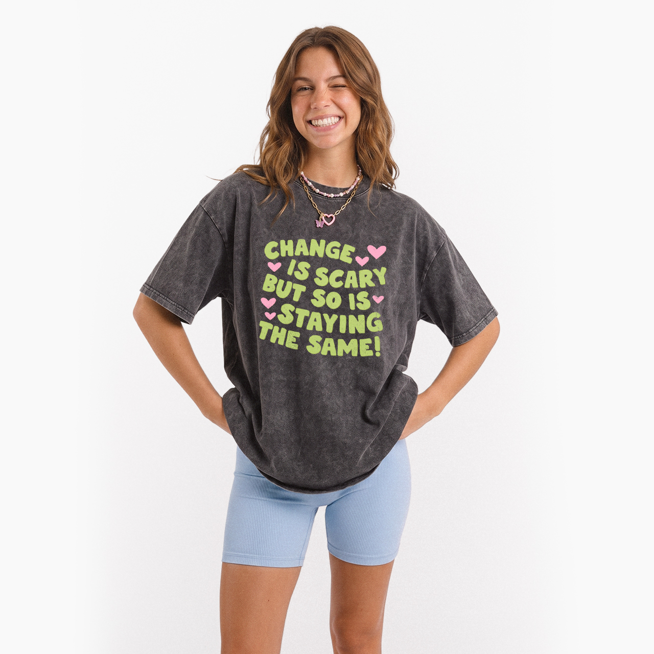 Change Is Scary But So Is Staying The Same Washed Tees