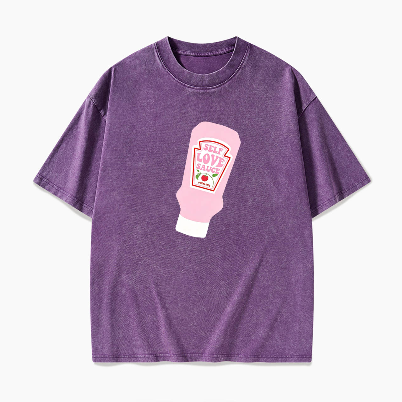 Pink Self Love Sauce Bottle Washed Tees