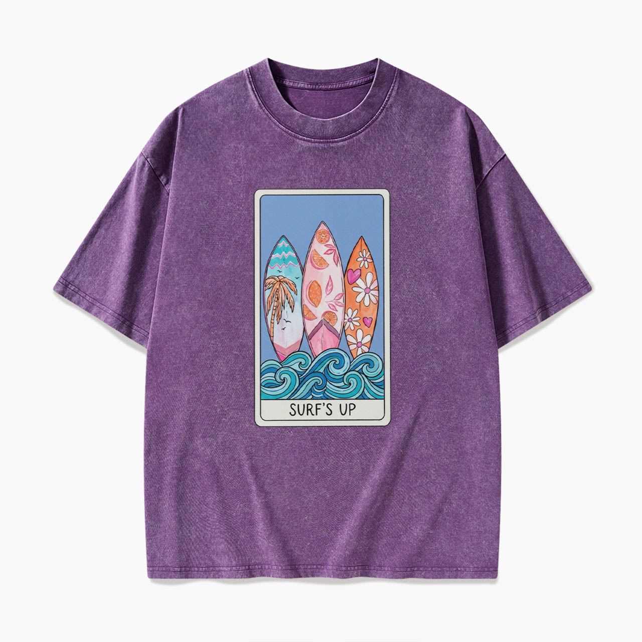 SURFS UP Tarot Card Washed Tees