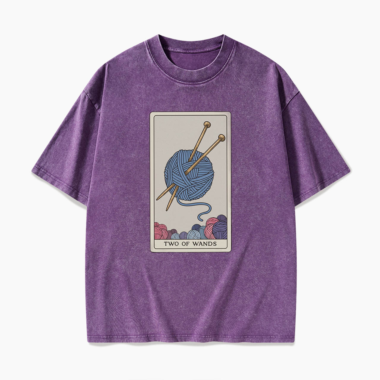 Two of Wands Tarot Card Washed Tees