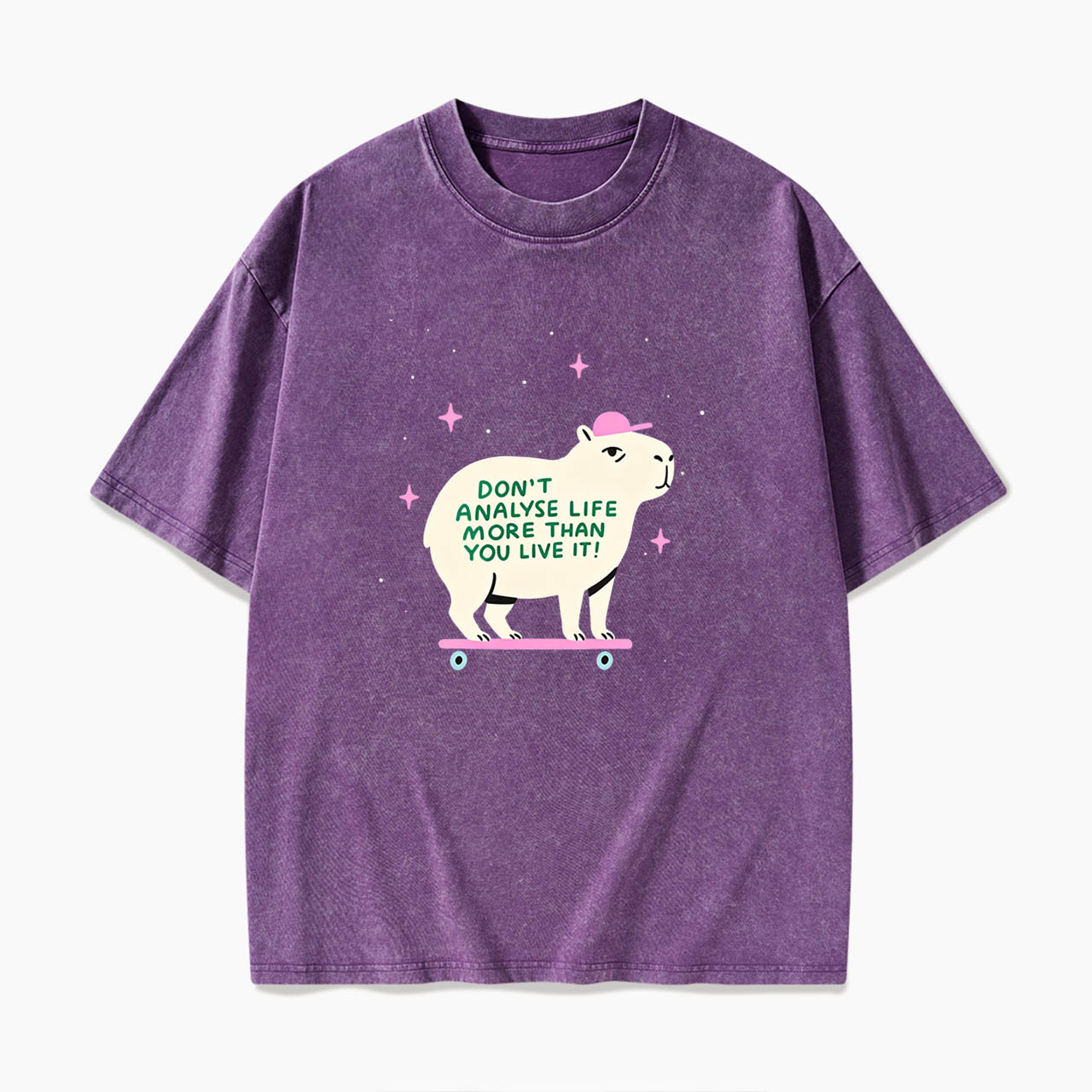 Do not Analyse Life More Than You Live It Washed Tees