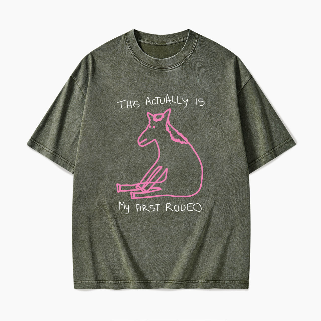 This Actually is My First Rodeo Washed Tees