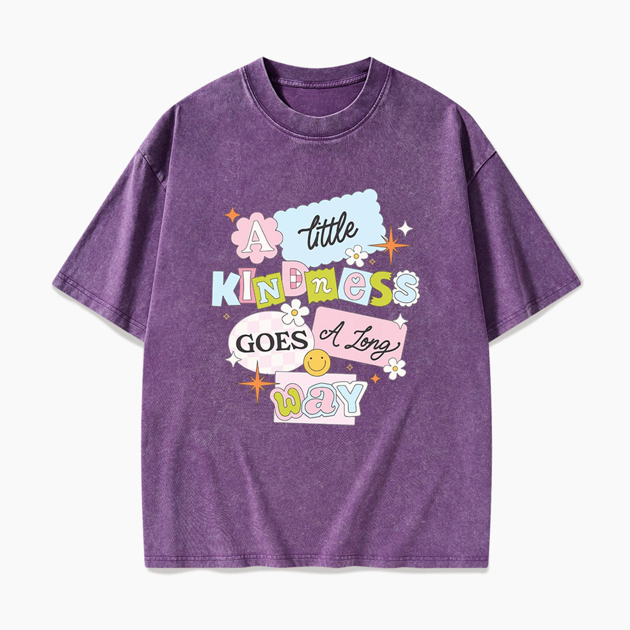 A little Kindness Goes A Long Way Washed Tees