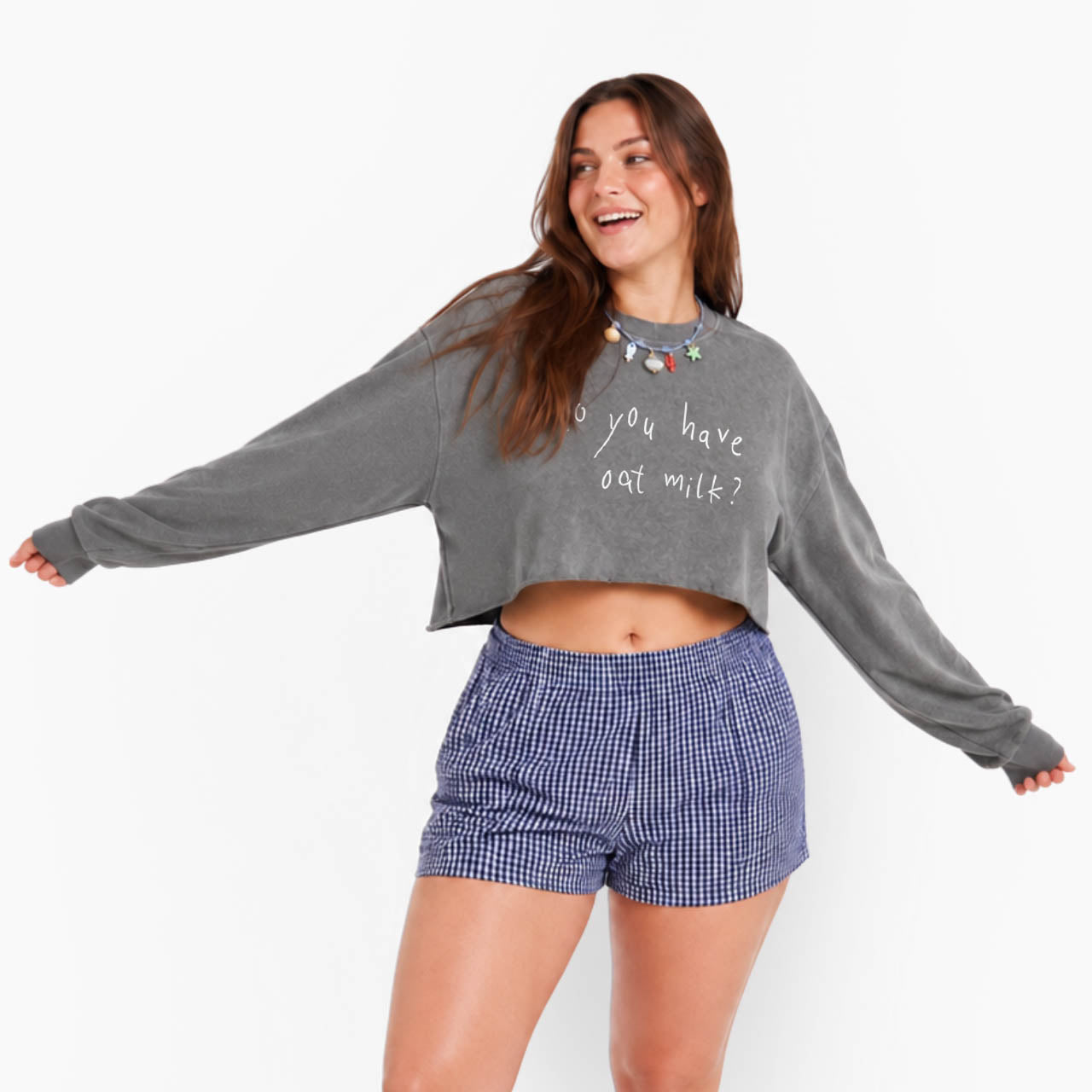 Do You Have Oat Milk Crop Washed Sweatshirts