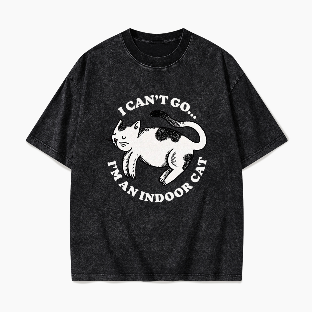 I Can't Go I'm An Indoor Cat Washed Tees