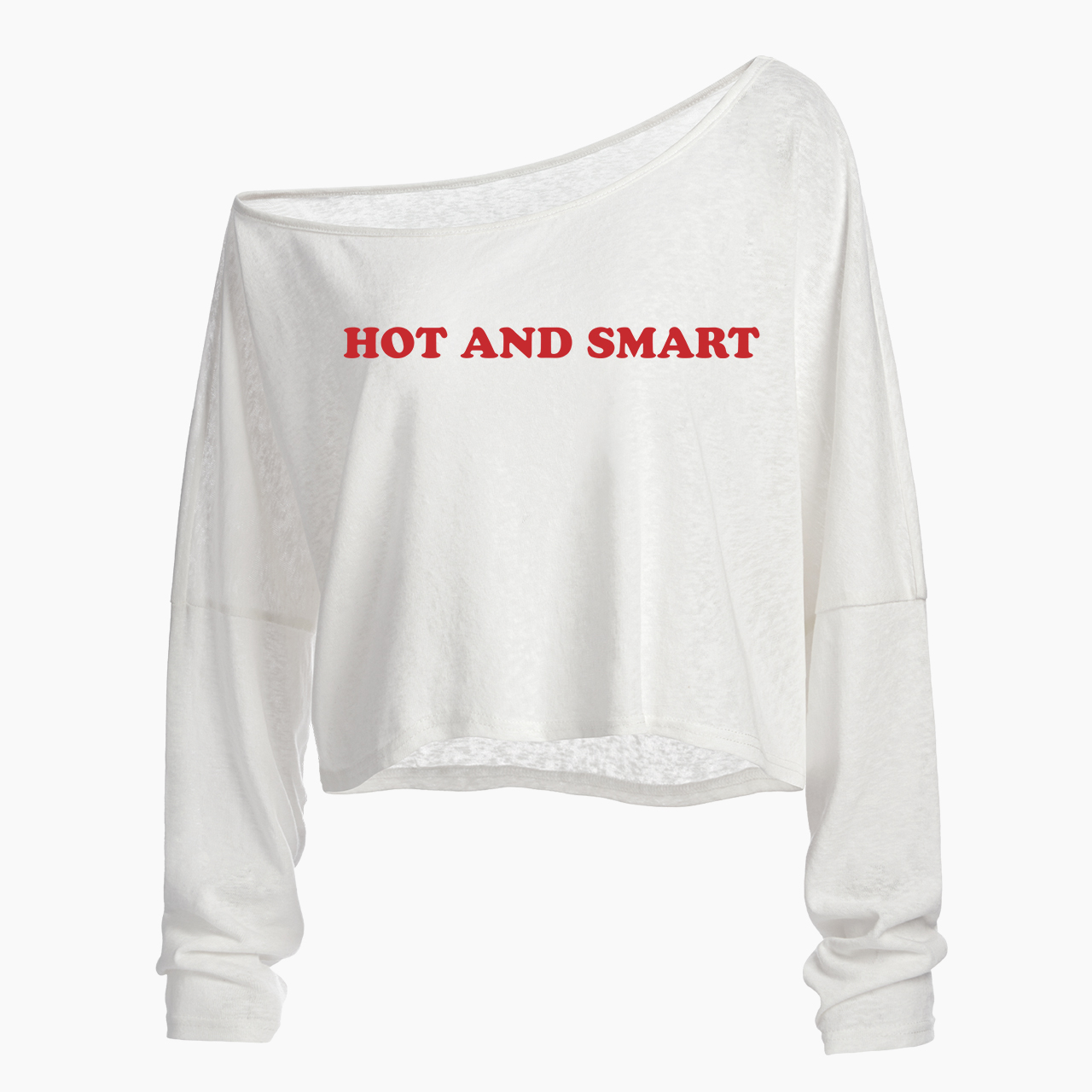 Hot And Smart Off Shoulder Long Sleeve Crop Top