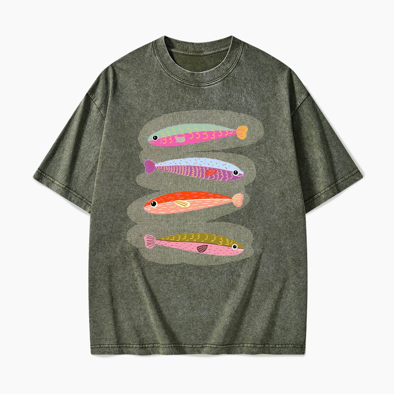 Colorful Fish Washed Tees