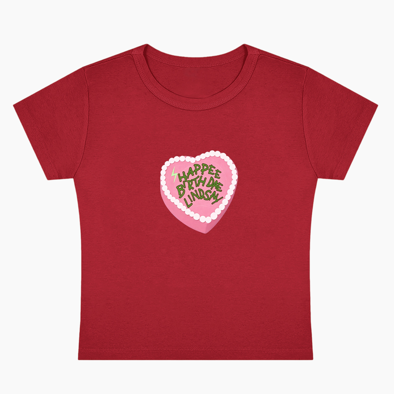 Personalized Name Happy Birthday Cake Baby Tee