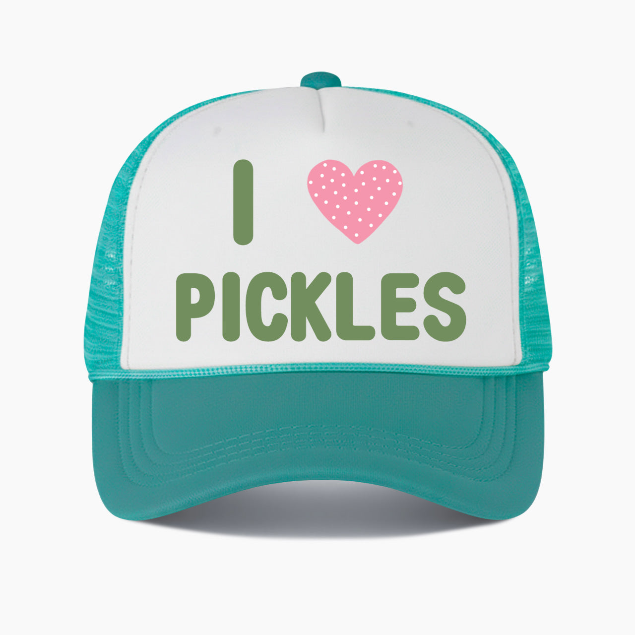 I Love Pickles Colorblock Trucker Hat