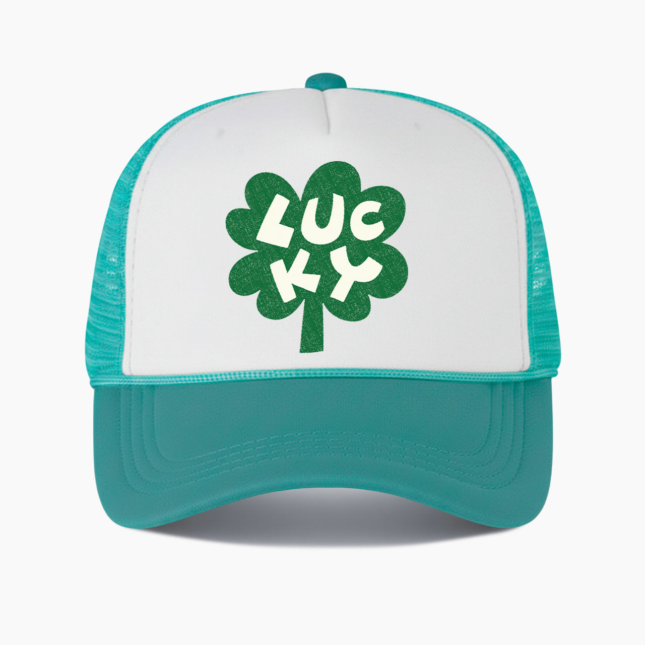 Lucky Clover Colorblock Trucker Hat