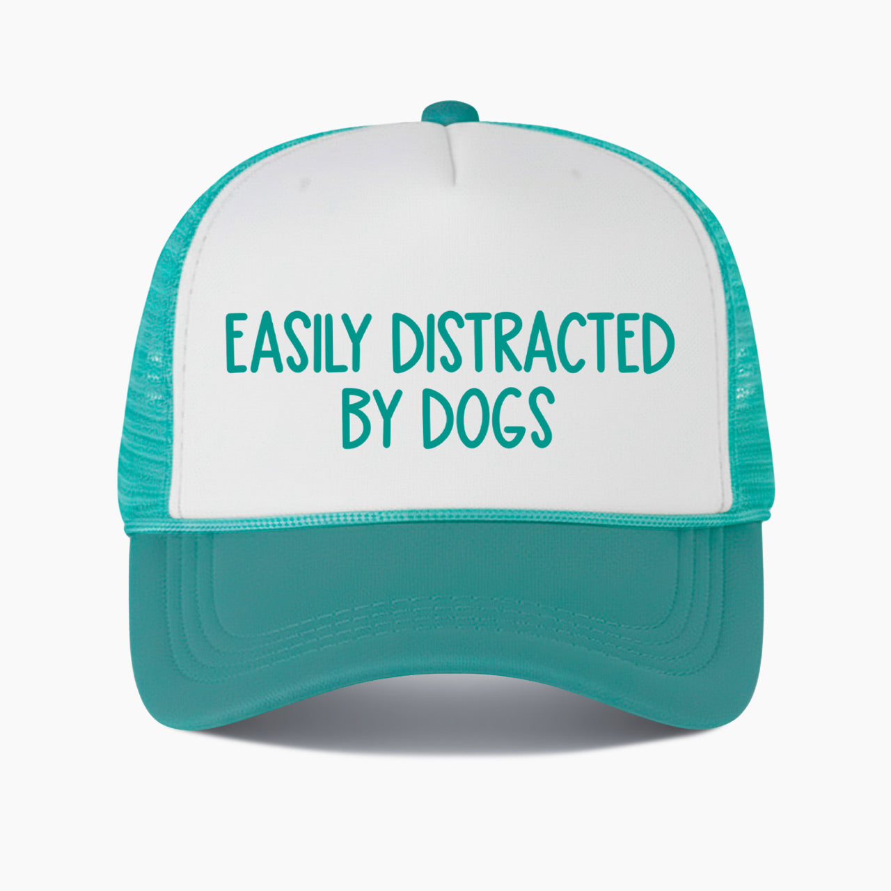 Easily Distracted by Dogs Colorblock Trucker Hat