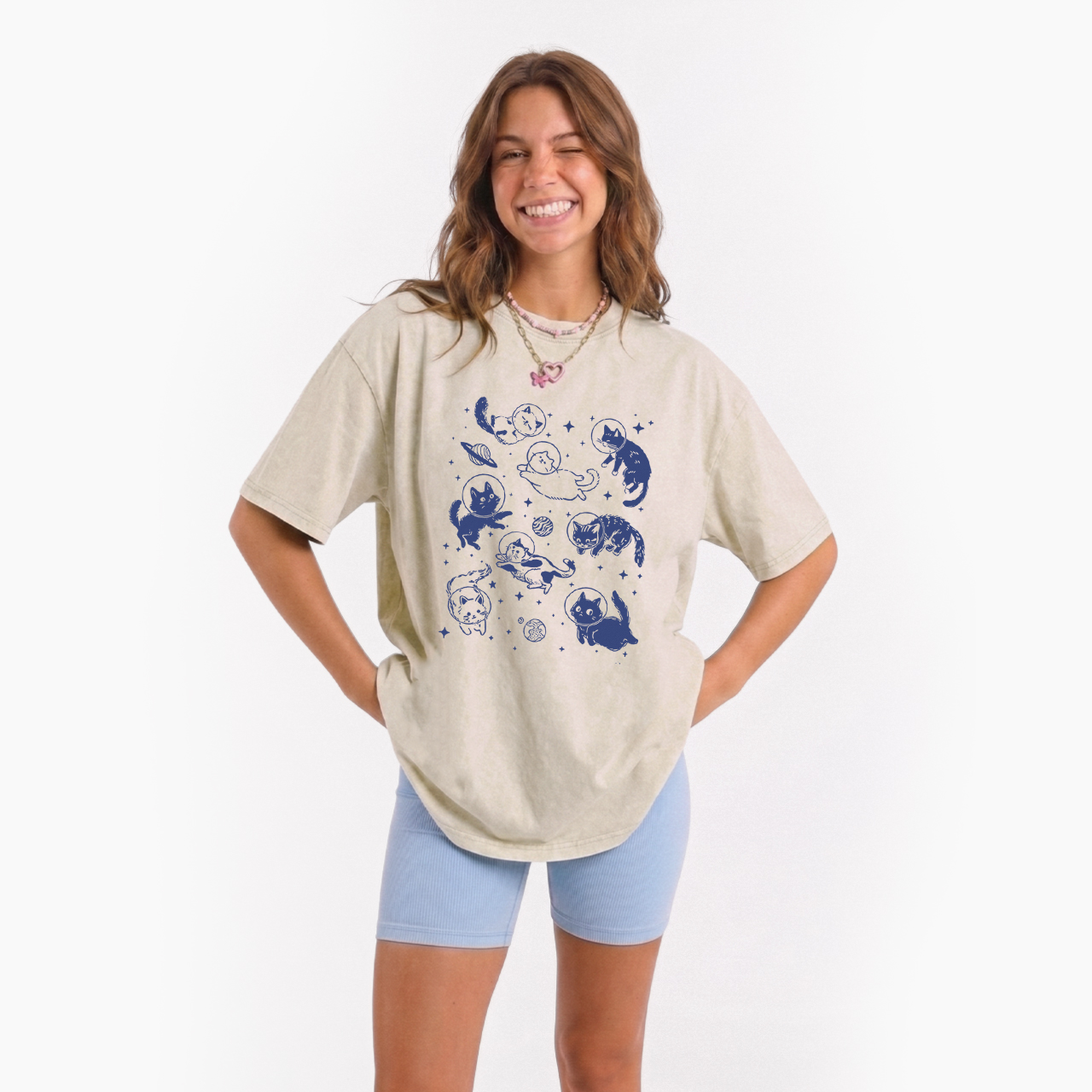 Cats In Space Washed Tees