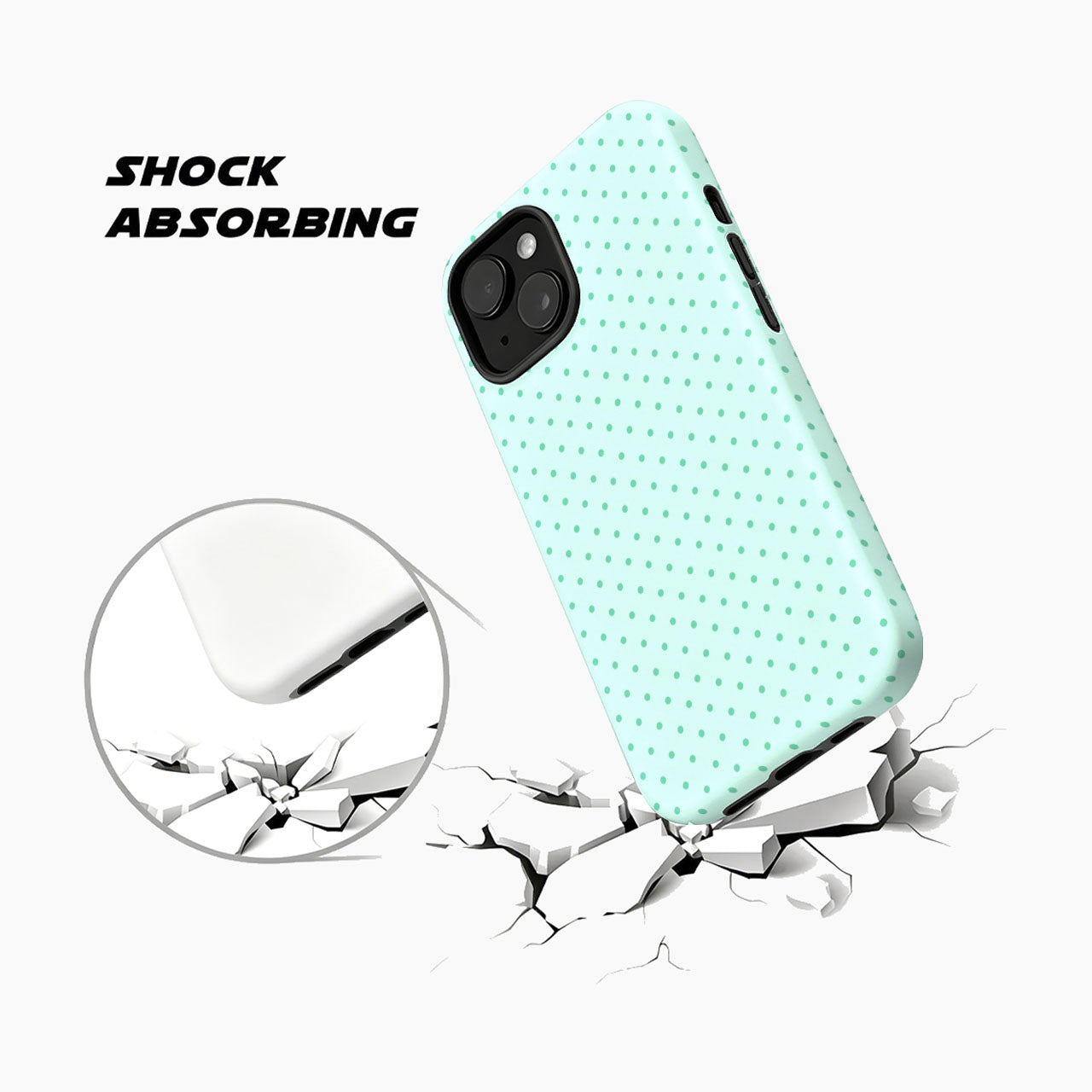 Fresh Mint Dots Phone Case