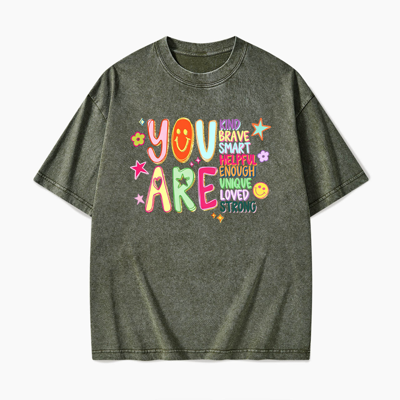 You Are Positive Affirmations Washed Tees
