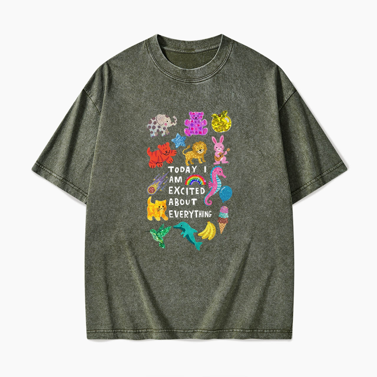 Today I Am Excited About Everything Washed Tees
