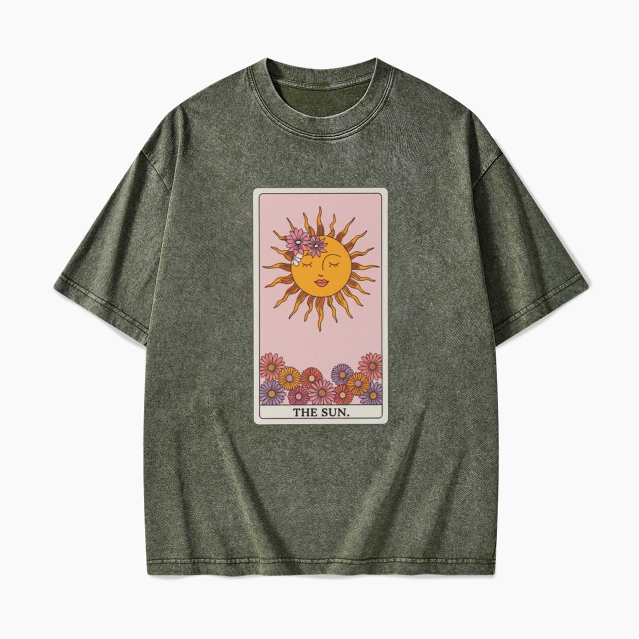 The SUN Tarot Card Washed Tees