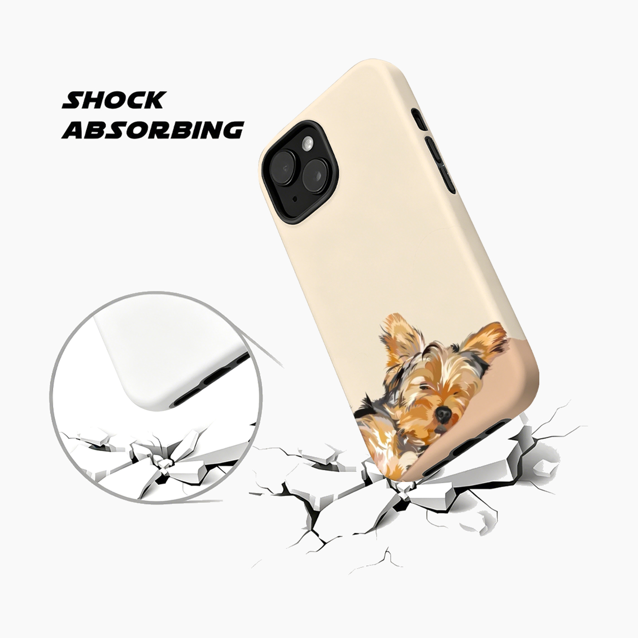 Sleepy Yorkie Phone Case