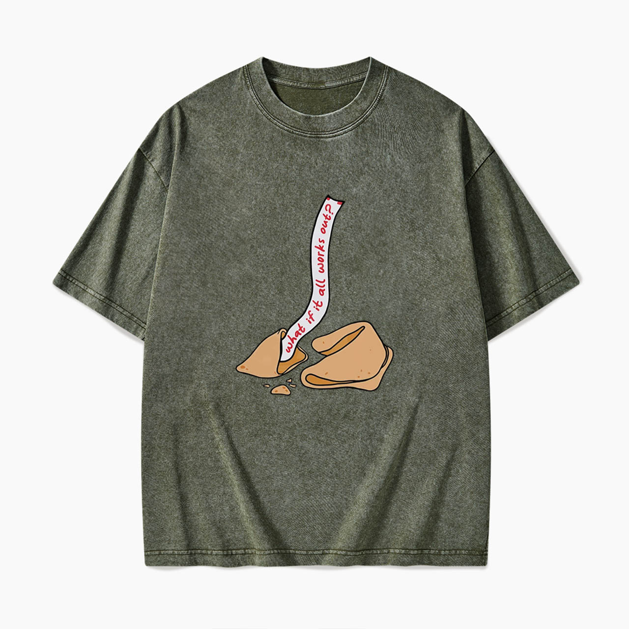 What If It All Works Out Fortune Cookie Washed Tees