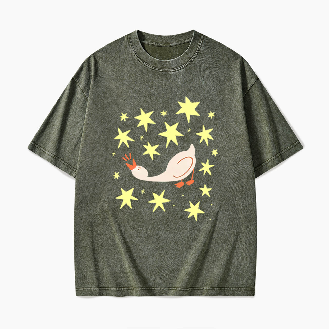 Cute Angry Goose Washed Tees