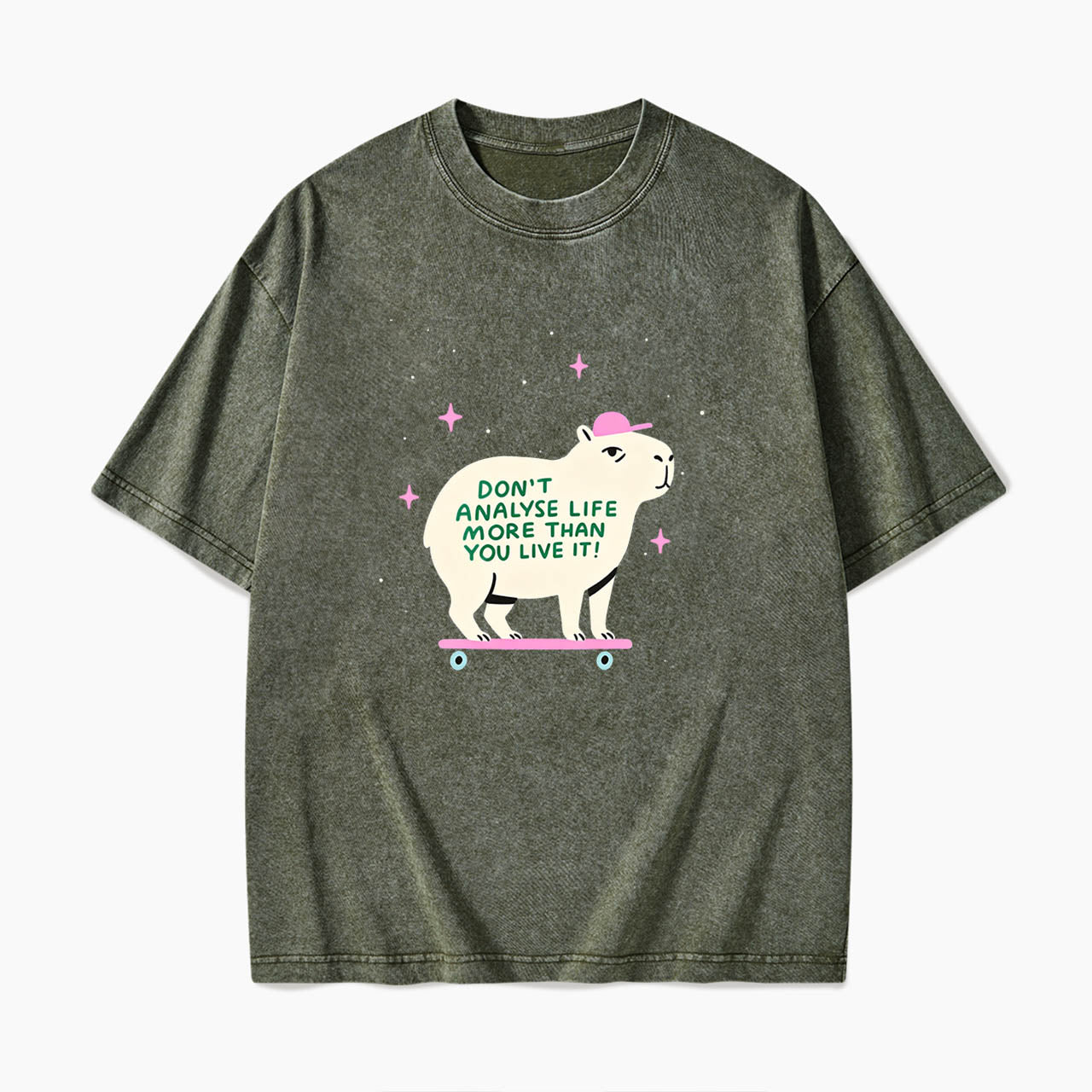 Do not Analyse Life More Than You Live It Washed Tees
