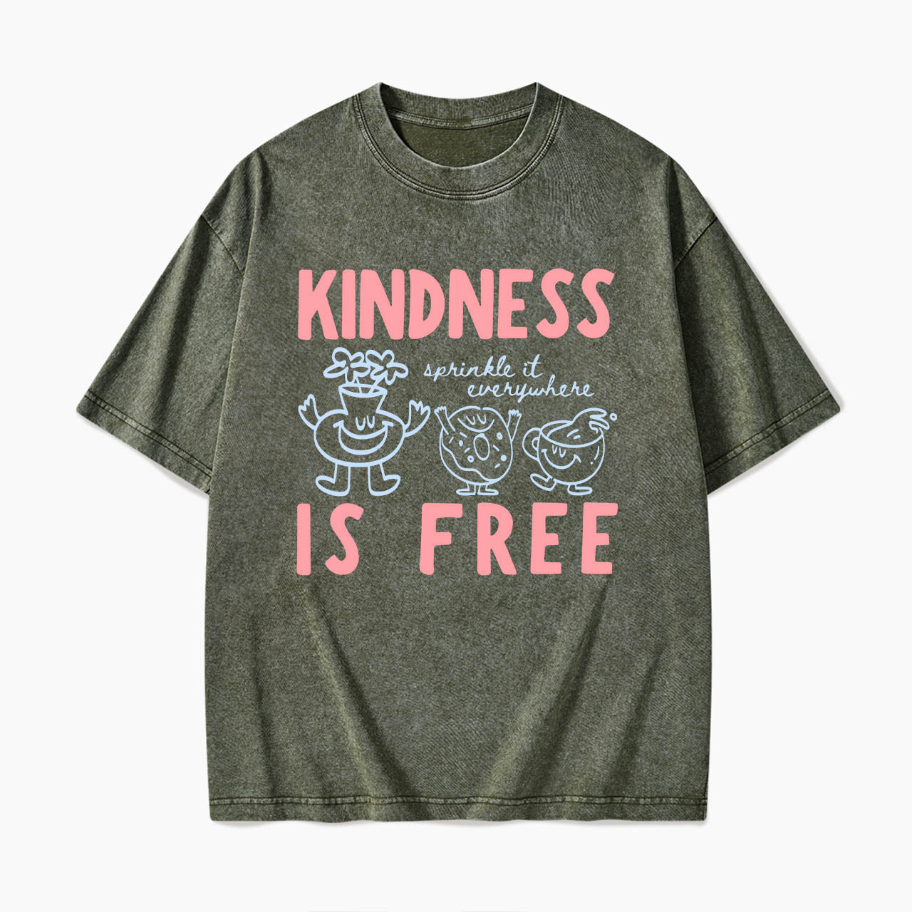 Kindness Is Free Washed Tees