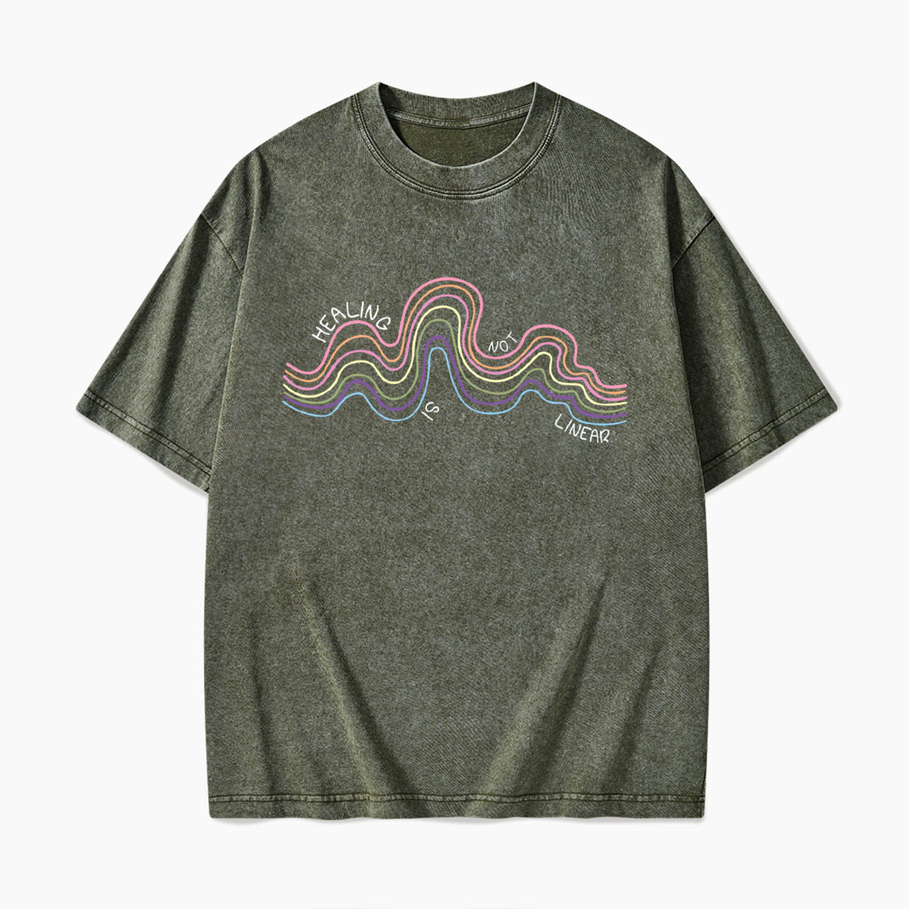 Healing Is Not Linear Washed Tees