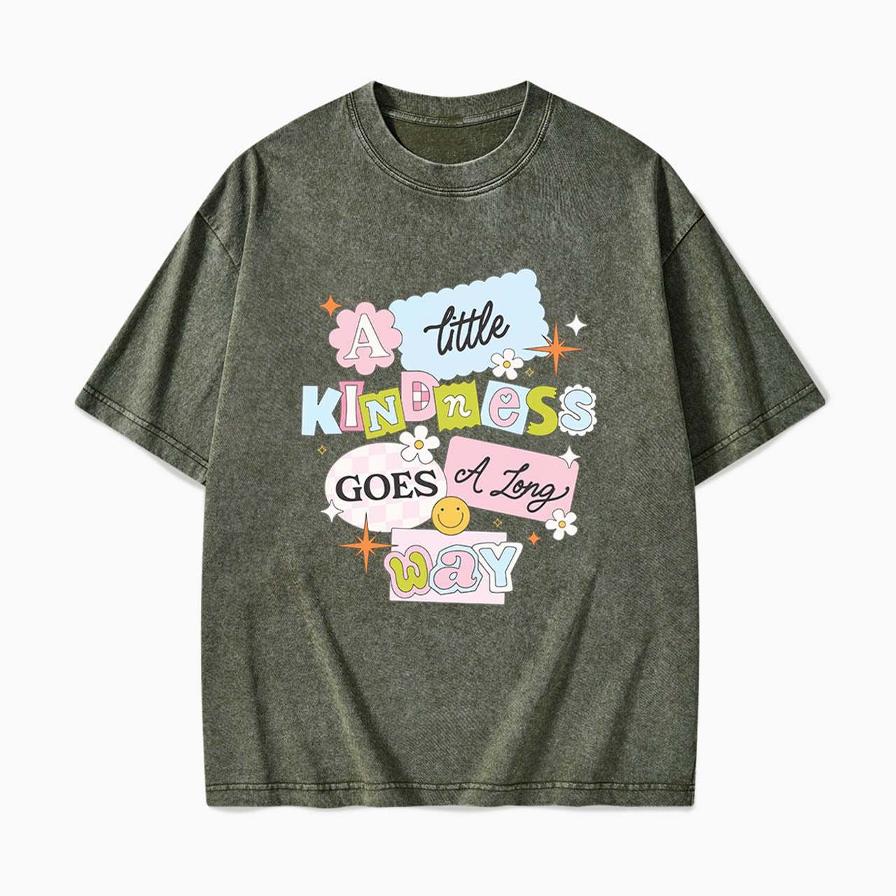 A little Kindness Goes A Long Way Washed Tees