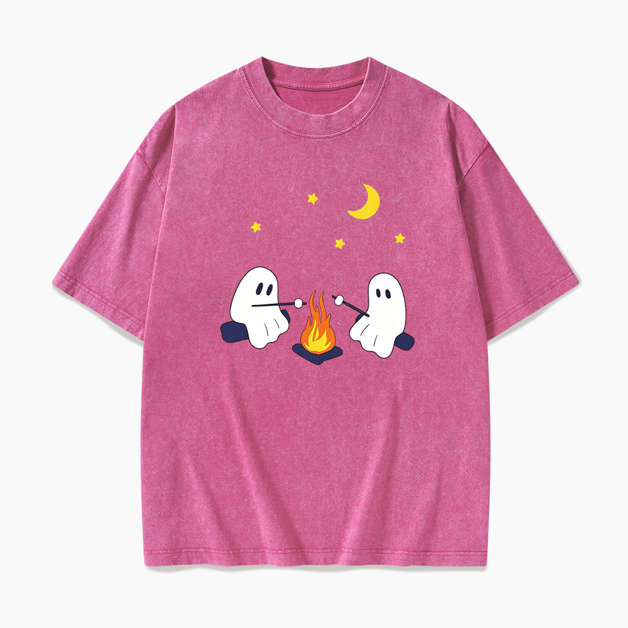 Ghosts Camping Halloween Washed Tees
