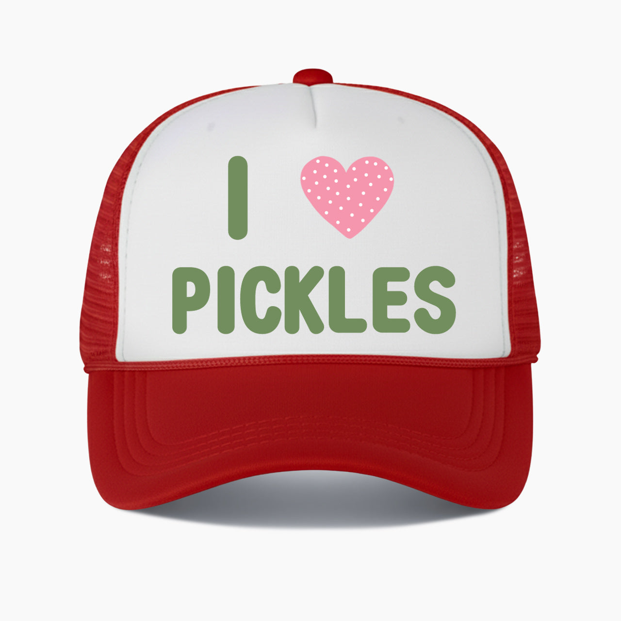 I Love Pickles Colorblock Trucker Hat