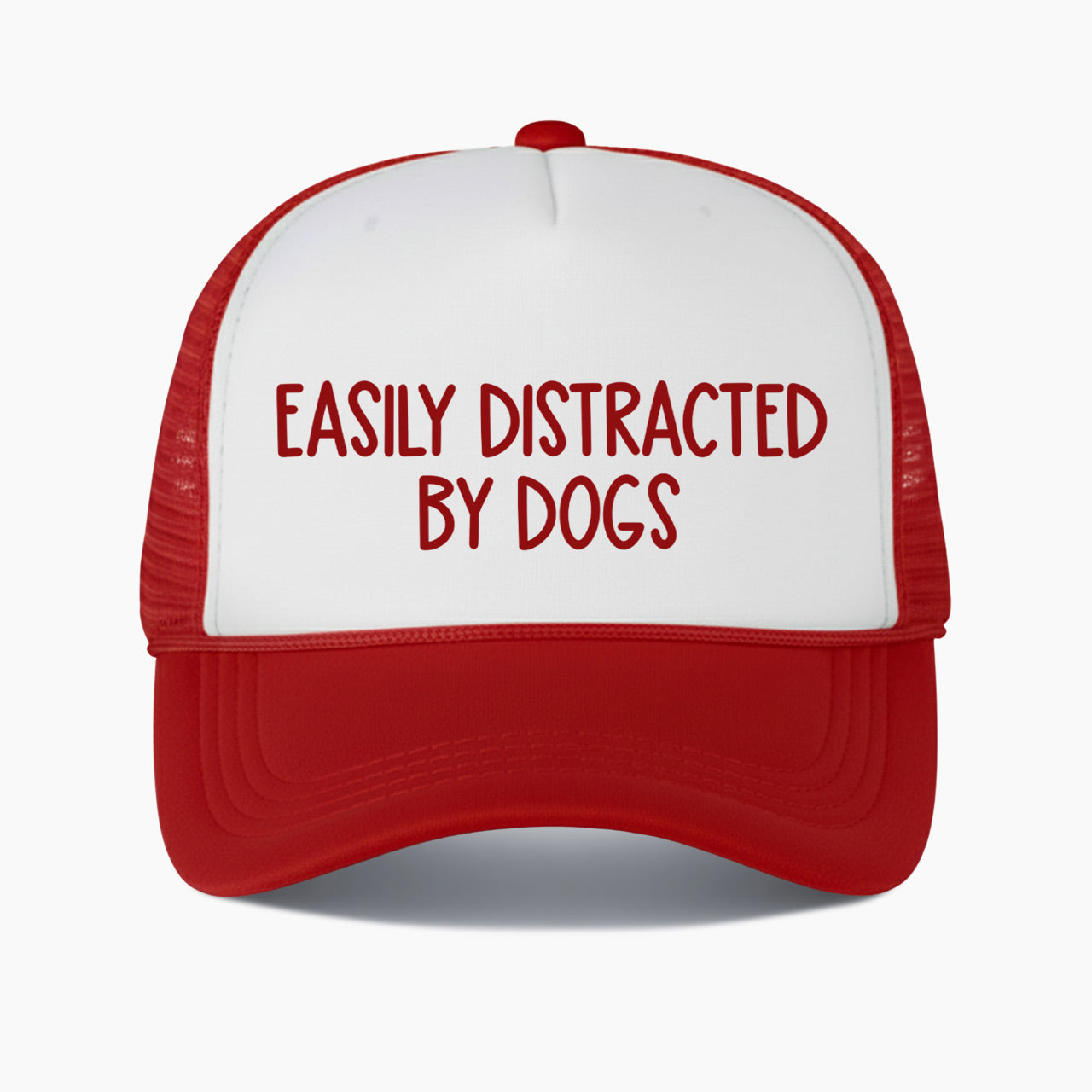 Easily Distracted by Dogs Colorblock Trucker Hat