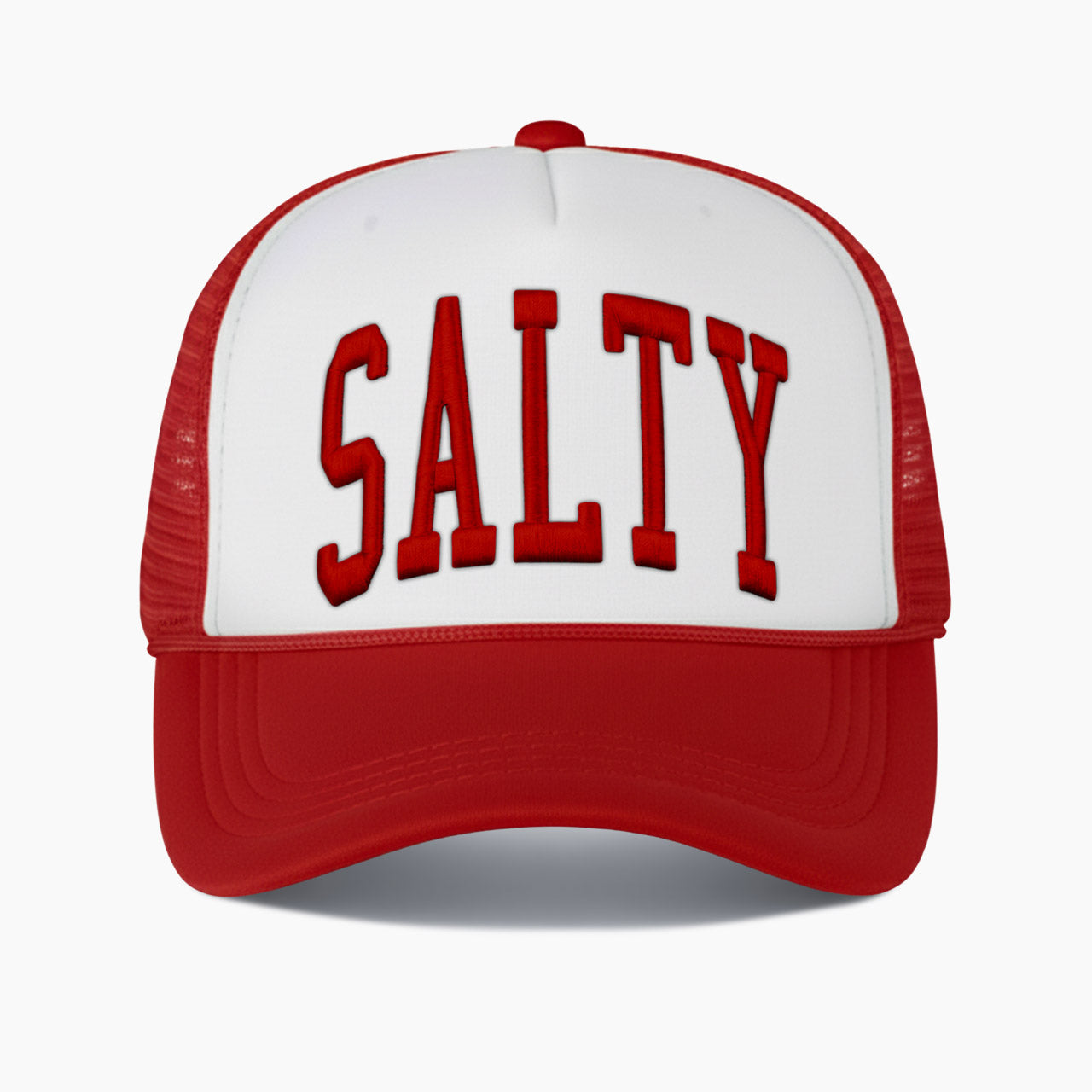 Embroidered Salty Colorblock Trucker Hat