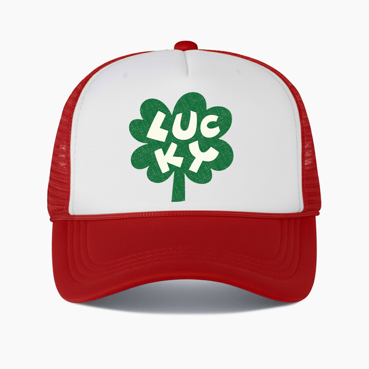 Lucky Clover Colorblock Trucker Hat