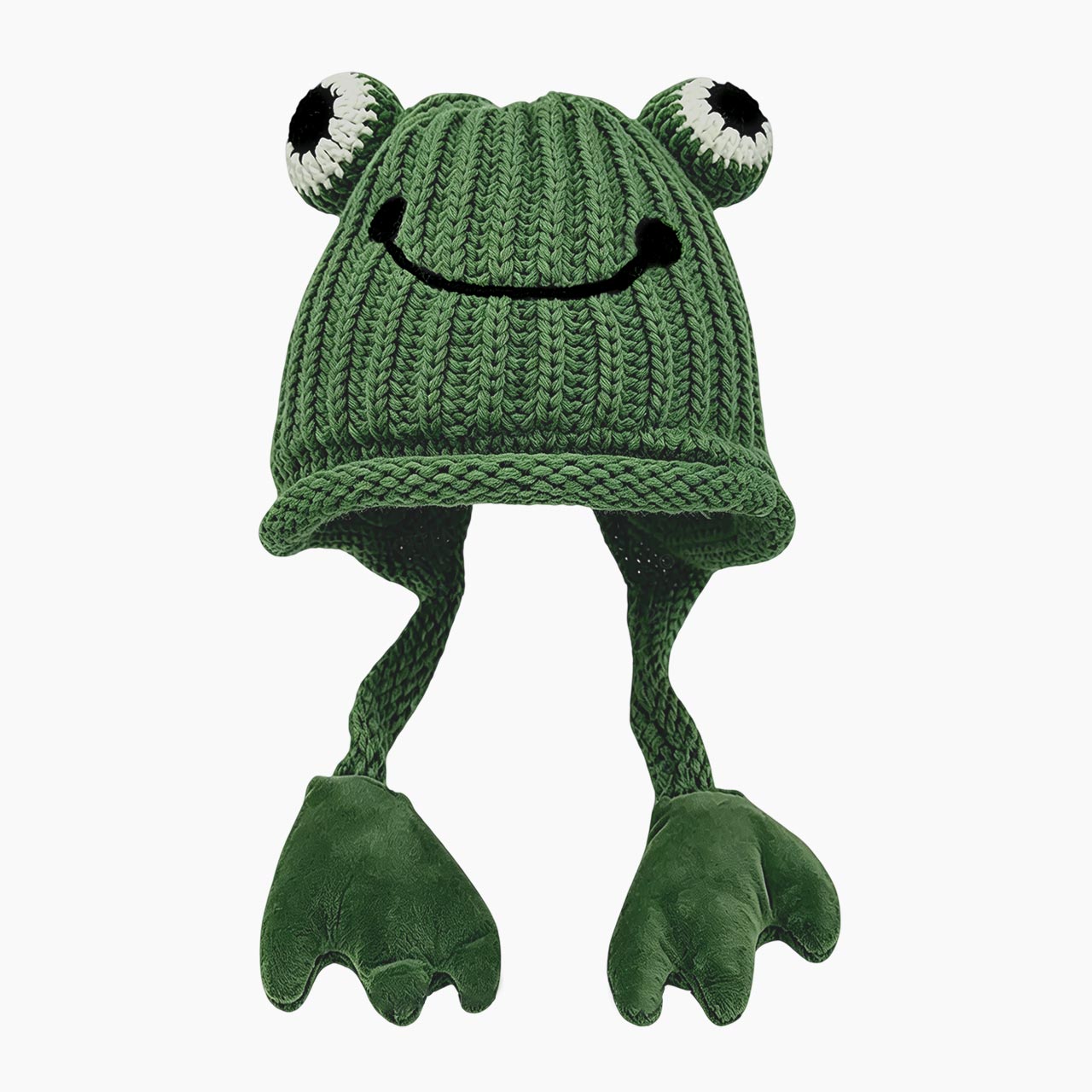 Frog Knitted Beanie with Ear Flaps Jellypine