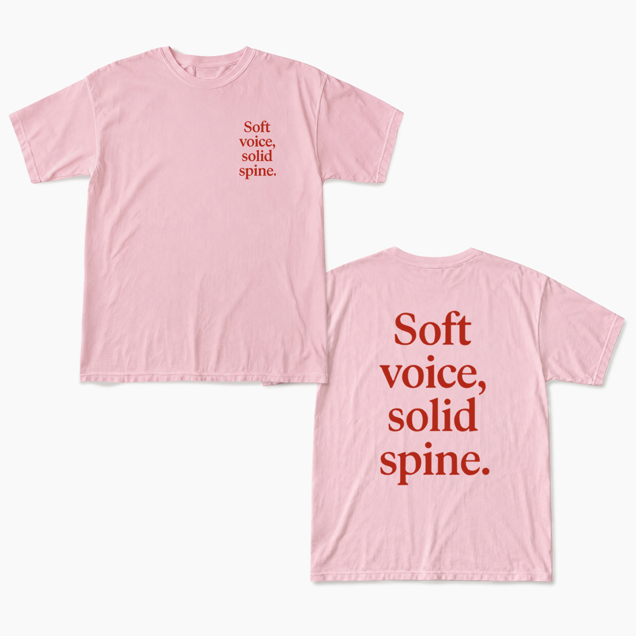 Soft Voice Solid Spine Two Sides T Shirts