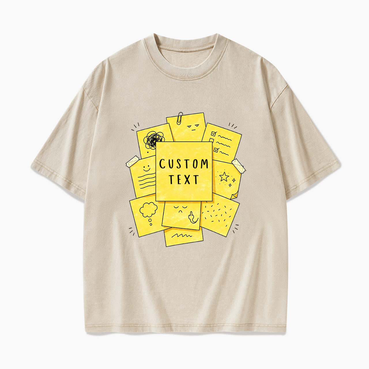 Personalized Sticky Note Washed Tees
