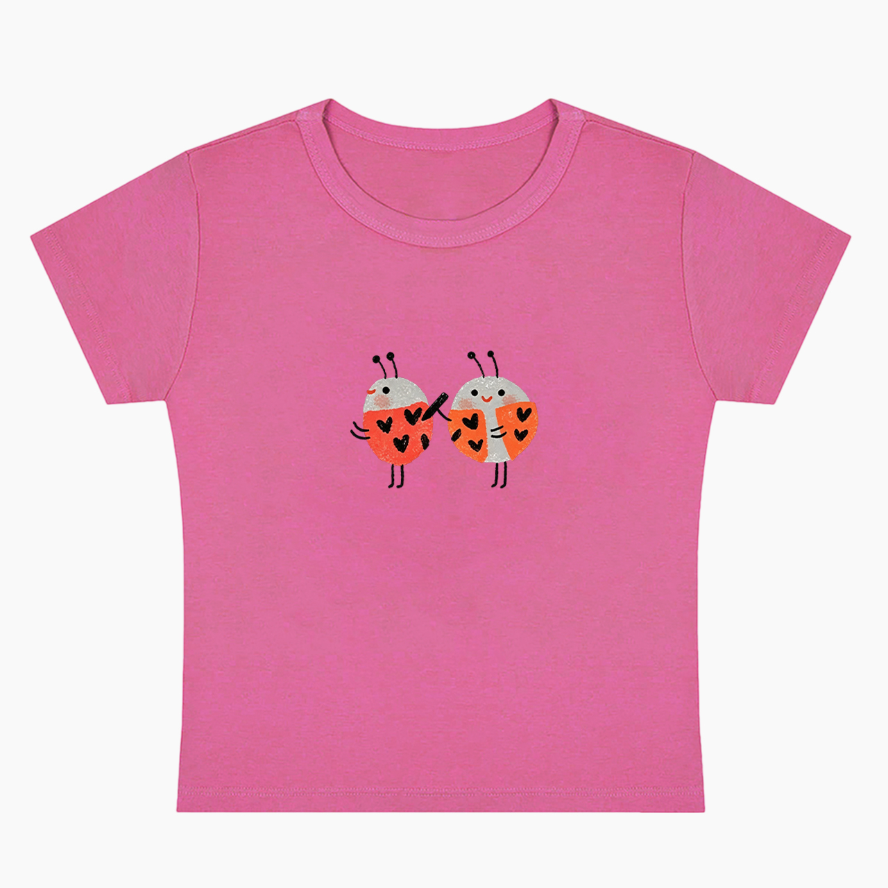 Heart Spotted Ladybugs Baby Tee