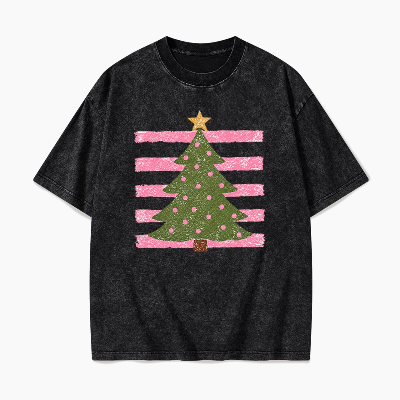 Polkadot Christmas Tree Washed Tees