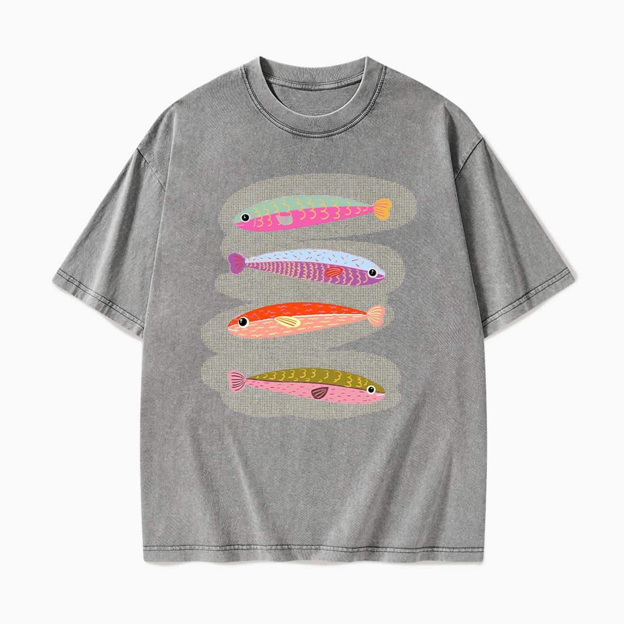 Colorful Fish Washed Tees