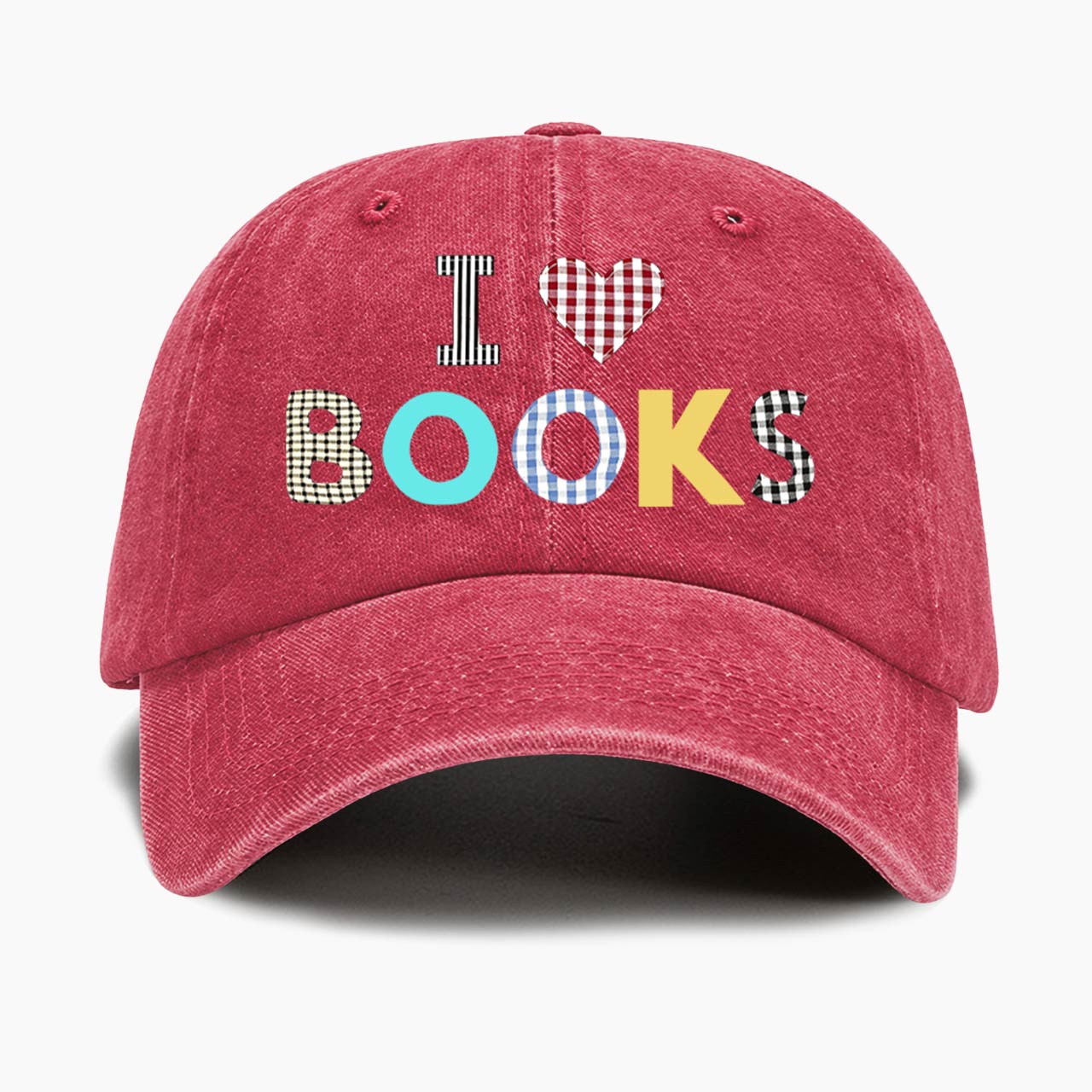 I Love Books Washed Baseball Cap